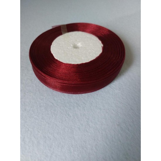 Лента капроновая однотонная ш.12мм*45,5м/ цв.бордовый